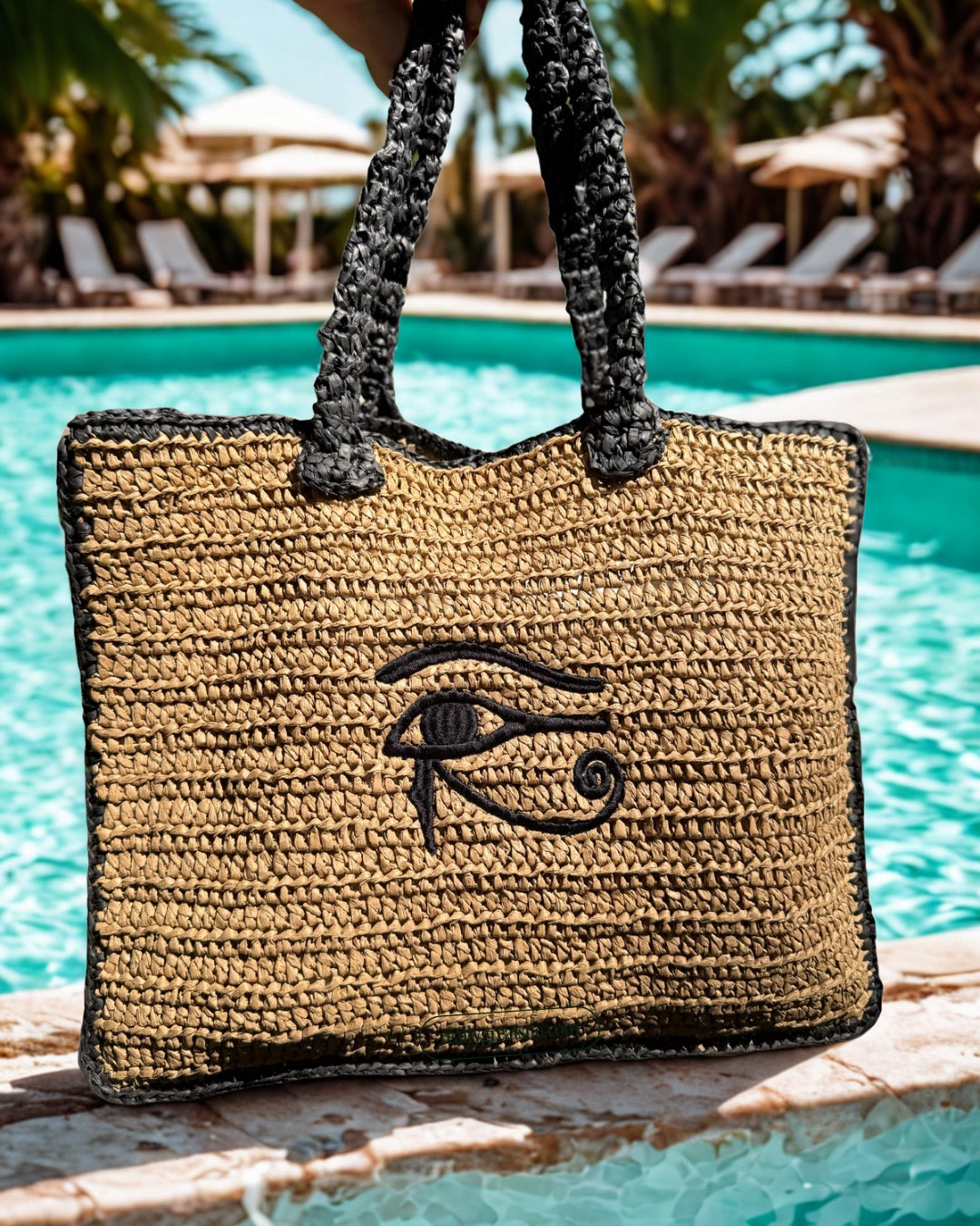 Magic Eye Rafia Bag
